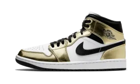 Air Jordan 1 Mid White Metallic Gold